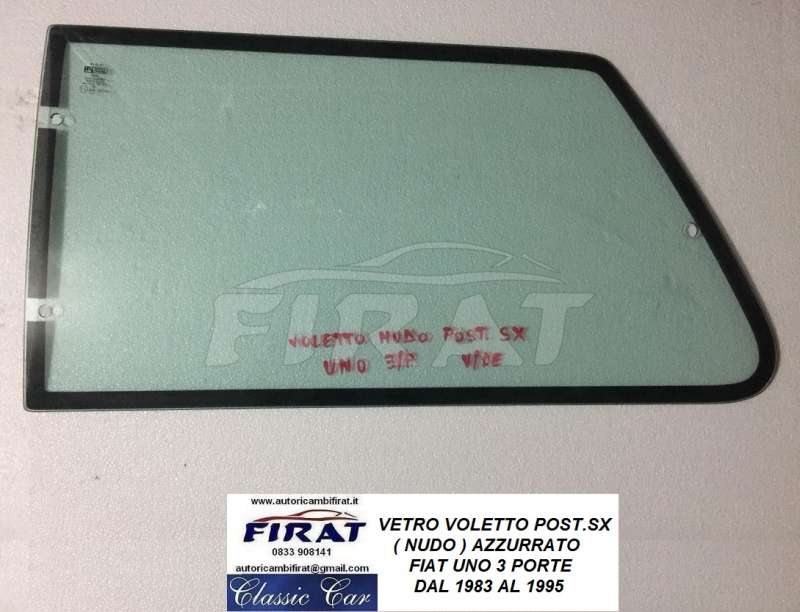VETRO VOLETTO FIAT UNO 3P POST.SX NUDO AZZURRATO